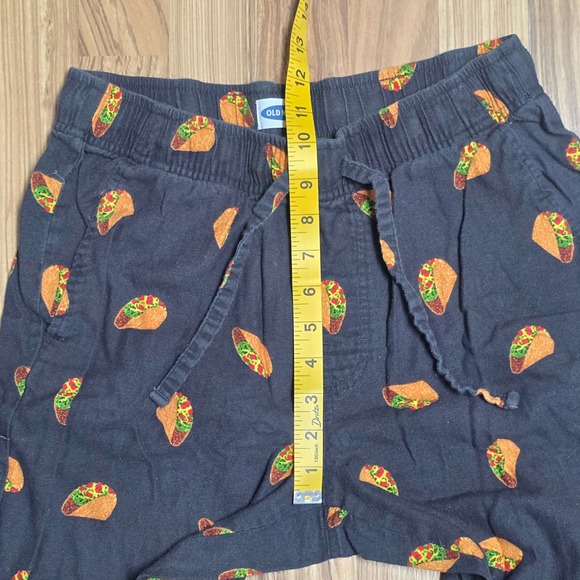 Old Navy Taco Printed Pajama Pants Men's Size S Charcoal Flannel - Picture 7 of 8